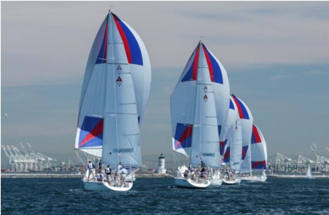 The Harbor Cup fleet sailing towards Angels Gate - Port of Los Angeles Harbor Cup © Jeremy Leonard / Sail Revolution http://www.transpacyc.com/